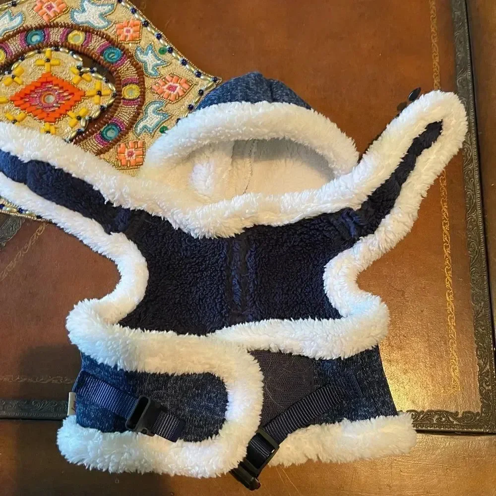 CUTE DENIM n Wool Pet Hoodie vest!!
